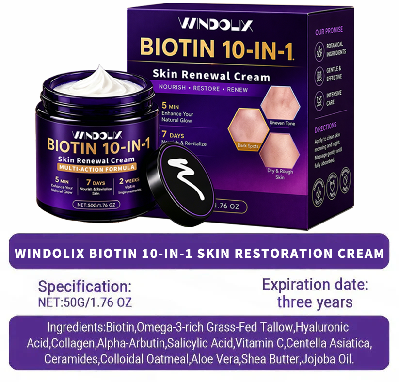 🔥LAST DAY 50% OFF - Windolix® Biotin 10-in-1 Skin Restoration Cream