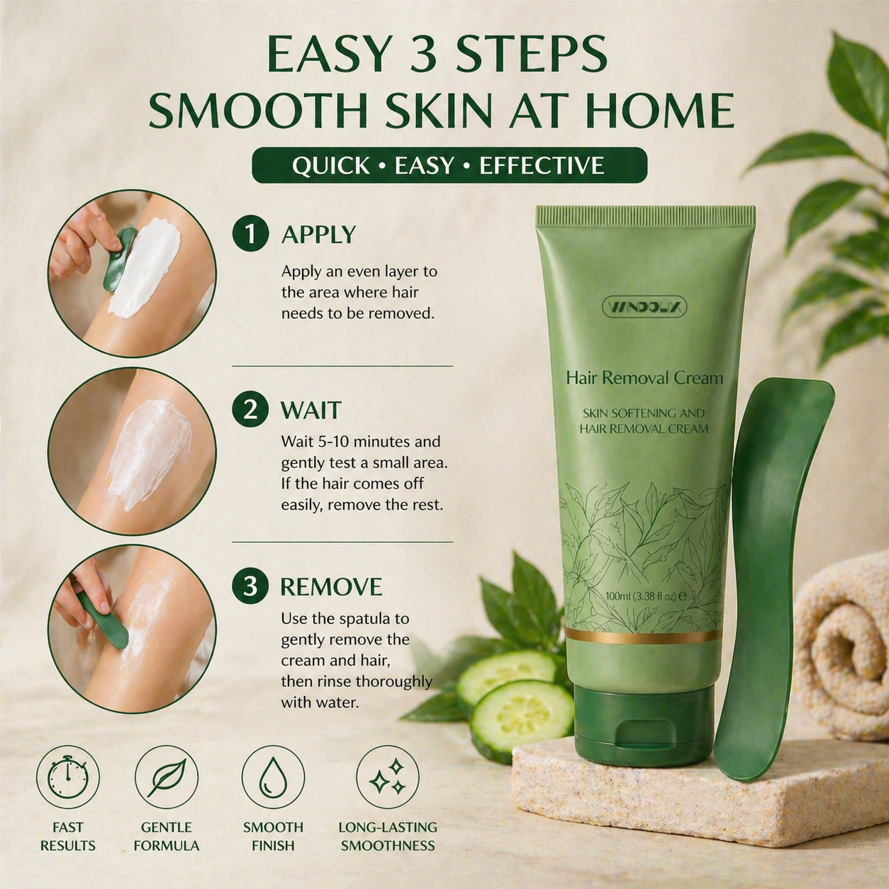 Windolix™ Hair Removal Cream for All Women & Men